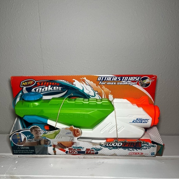 Nerf Other - NERF Super Soaker FLOODFIRE Water BLASTER ~ Water Pistol ATTACHES To HOSE
